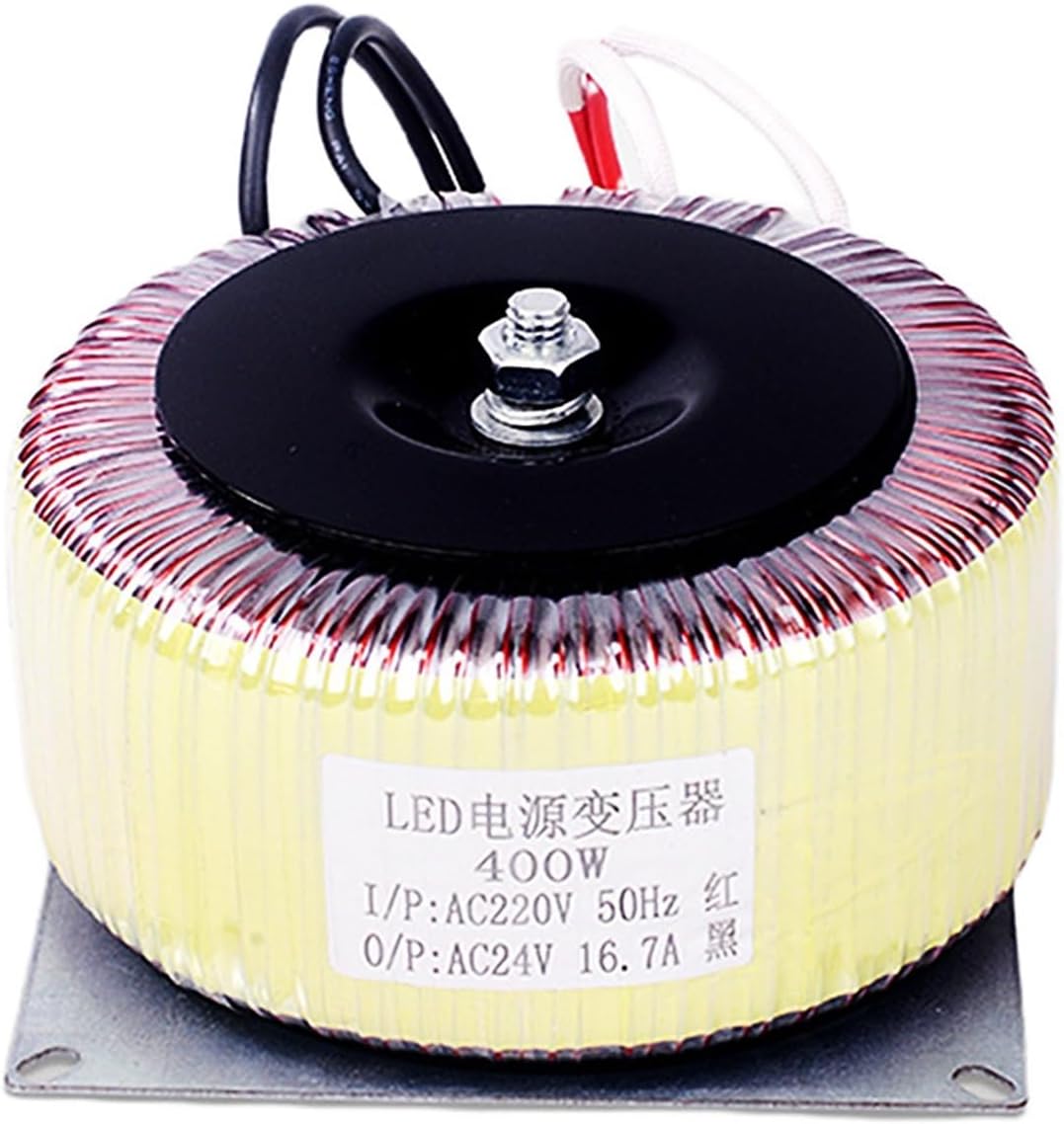 1pcs Copper Wire Ring Transformer Output 12V 24V Single Phase Audio Power Amplifier LED Lighting Isolated Toroidal Transformer(1000W,24V)