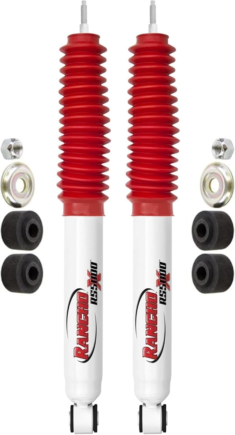 Pair of Rancho RS5000X Series Front Shocks fits 2000 2002 Ram 2500 4WD with 2" Front Lift | Improves Handling & Performance | Includes TrendsAuto Decal