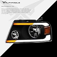 Vista 28 de Alpha Owls 8711378 Projector Headlights With Switchback Sequential LED Bar & Startup Light - Black Amber Fits 2004-2008 Ford F150 / 2006-2008