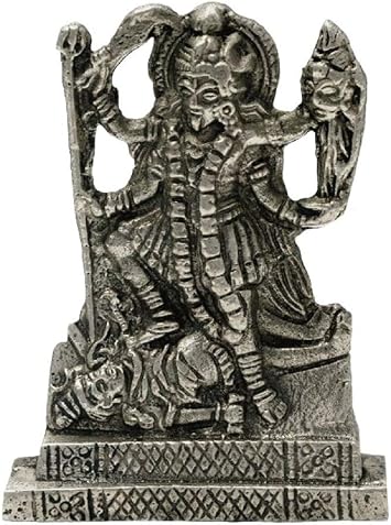 numeroastro Goddess Maa Kali Idol in Panchdhatu 6 cm Gold, Zinc, Copper, Silver, Iron, Black 1 Pc