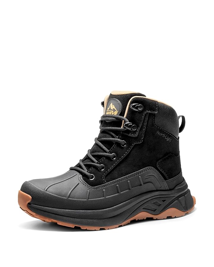 Women's waterproof hiking boots showing durable construction and ankle support features