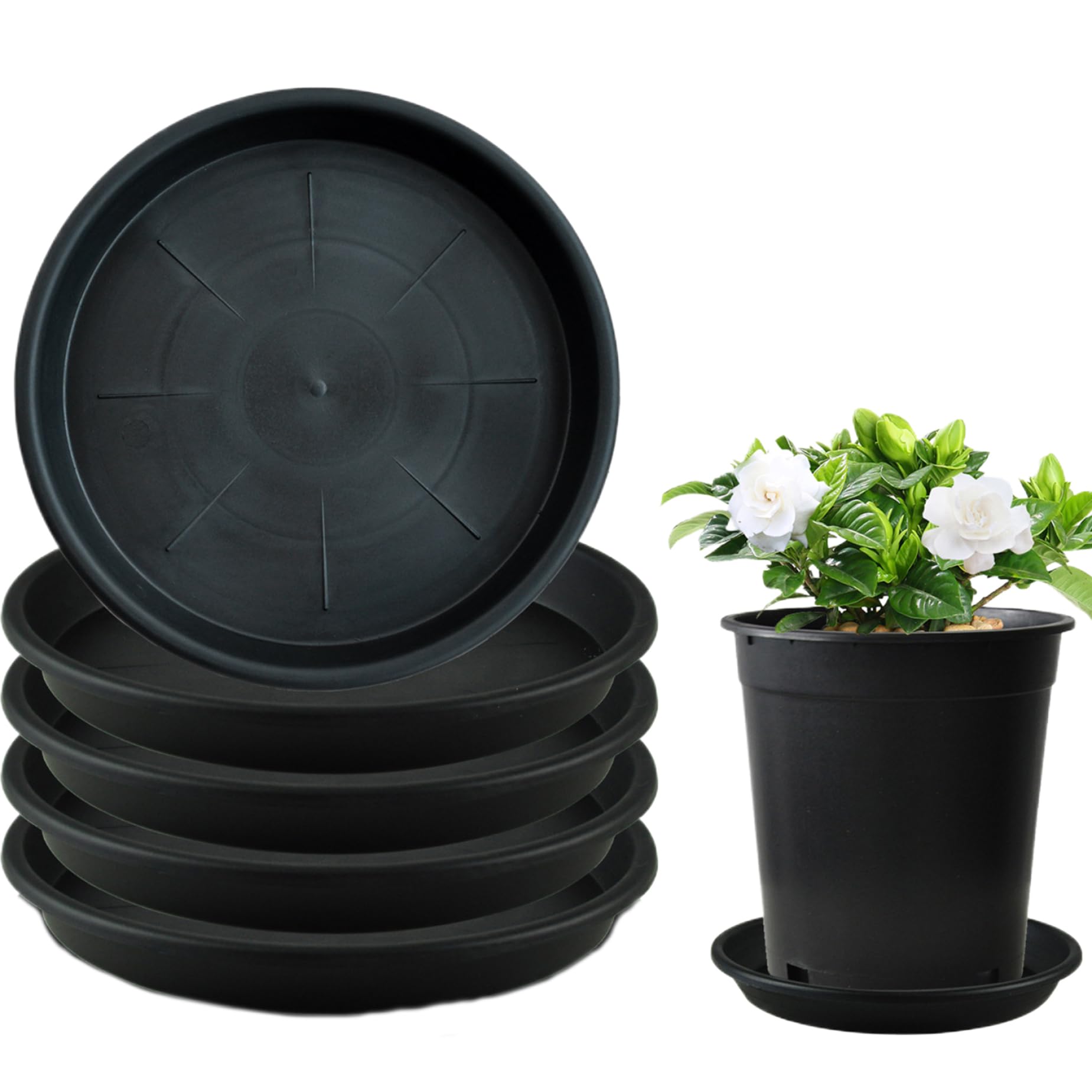 Soucoupe pour plantes de 12 pouces soucoupes rondes en plastique pot de fleurs