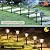 MAGGIFT 12 Pack 25 Lumen Solar Powered Pathway Lights, Solar Lights Outdoor, Super Bright SMD LED Outdoor Lights, Stainless Steel & Glass Waterproof Light for Landscape, Lawn, Patio, Yard, Garden