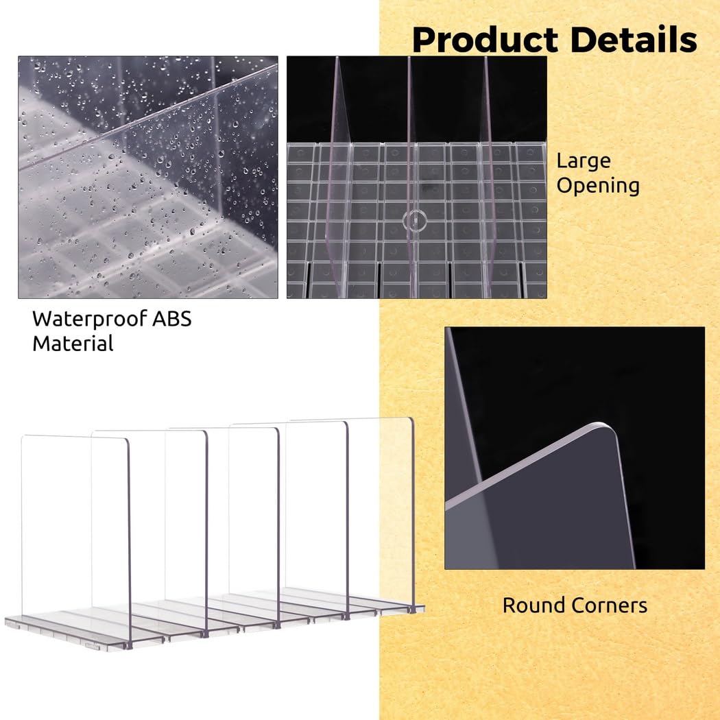 Organizador transparente ajustable para estantes de armario, soporte de exhibición desmontable para bolsos, almacenamiento práctico para bolsos, carteras y mucho más