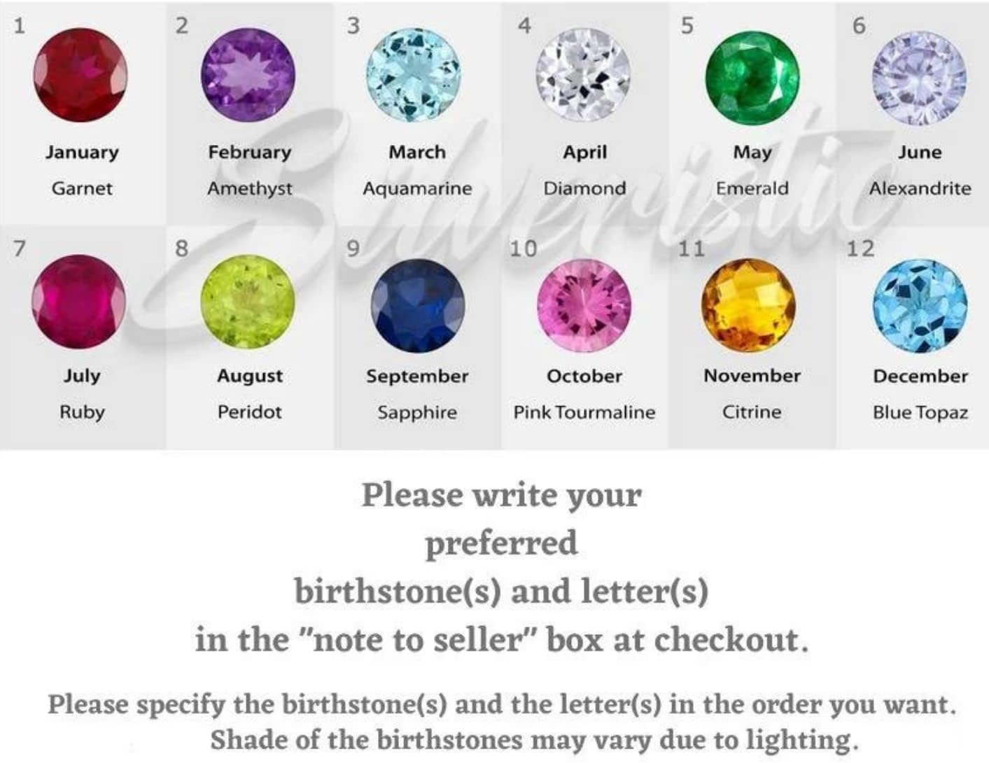 SilveristicJewelry 925 Sterling Silver Birthstone Initial Necklace – Personalized Letter Pendant for Women, Mom, or Grandma – Mother’s Day Gift, Christmas Gift