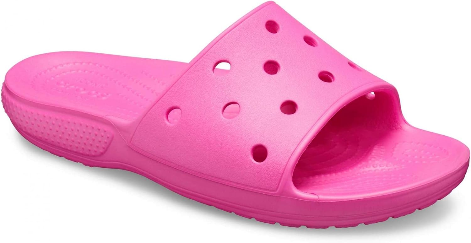 Amazon.com | Crocs Classic ll Slide - Seasonal Graphics White/Multi USA  Men's 7, Women's 9 Medium | Slides