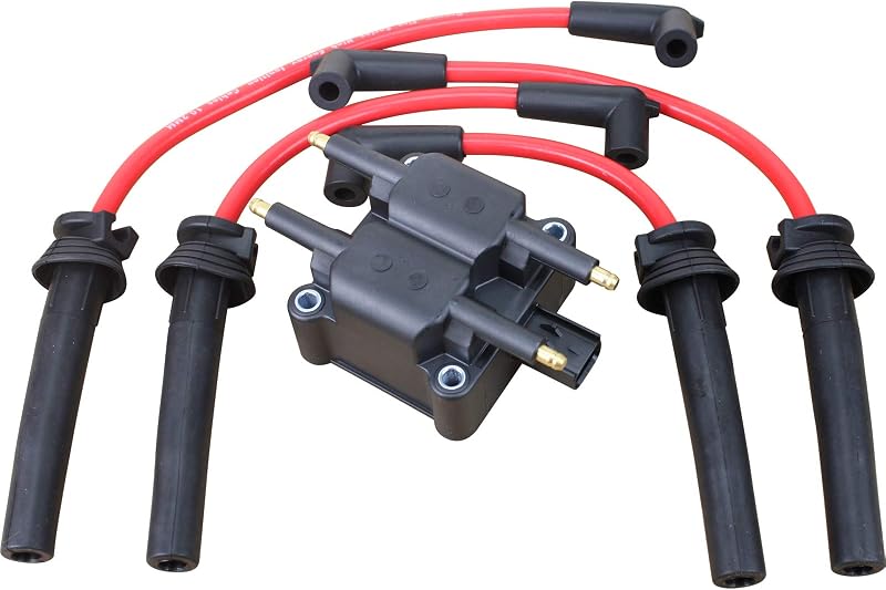 Kit de bobina de ignição e cabos de vela AIP Electronics para Mini Cooper 1.6L L4 2002–2008 – Kit-1123