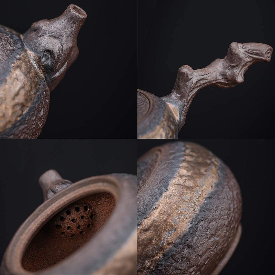 Japonaise Théière Théière en Fonte Outil de thé de théière de poignée latérale en céramique chinoise de 230 ml, et décoration de meubles Theiere en Fonte