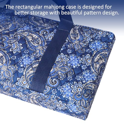Bolsa azul para mahjong americano con fichas 1.2" miniatura 3