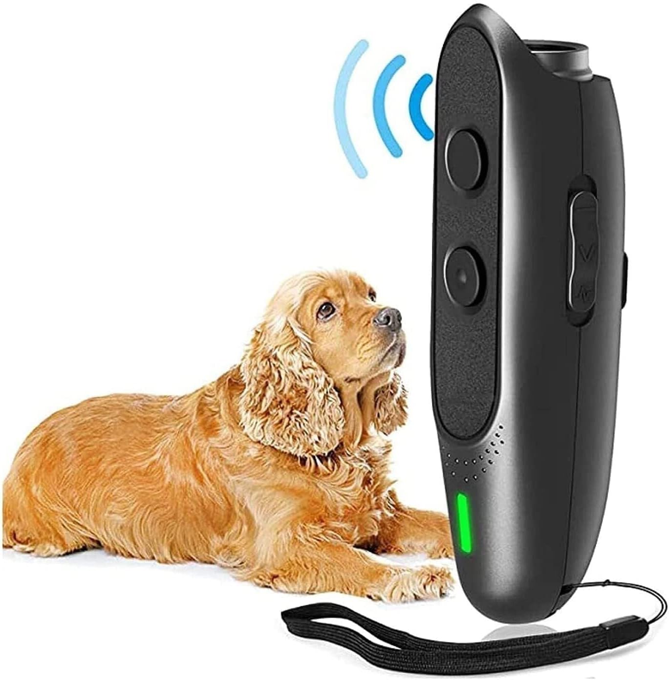 Anti-bark Device, Variable Frequency ultrasonic Dog bark Deterrent, Rechargeable 2-in-1 Control, Hand-held Training Tool