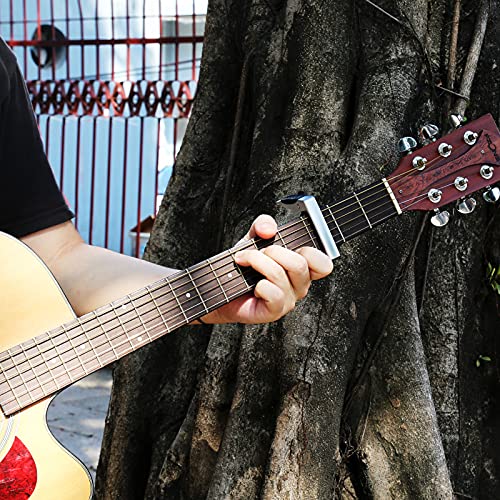 Xvive C1 Guitar Capo Quick Release And Quick To Change Capo For Acoustic And Electric Guitar,Ukulele Capo Silver #TOP5