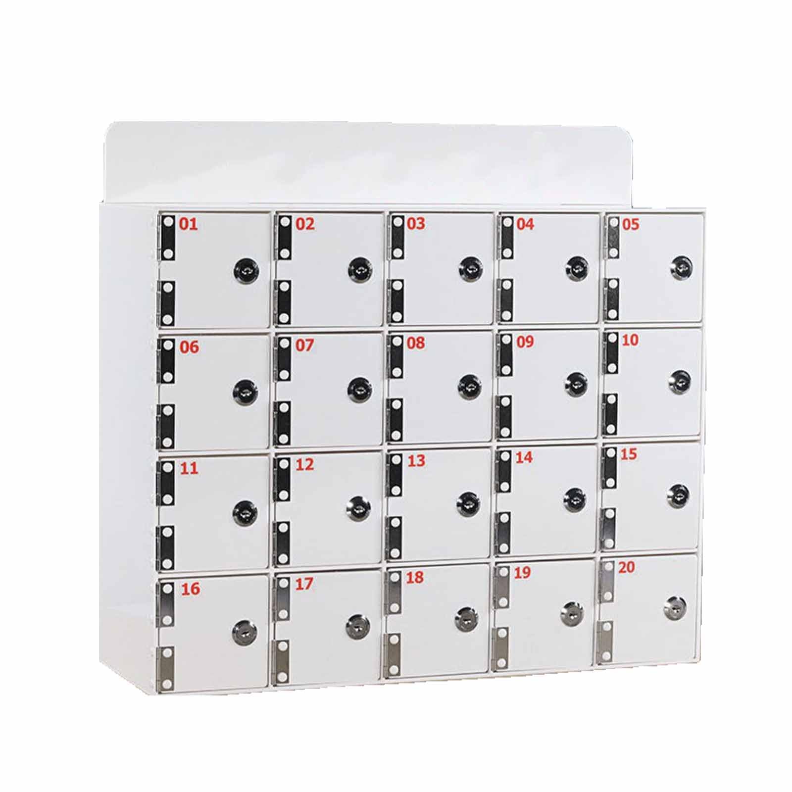 Armadietto da parete in acrilico con chiavi 12 slot per archiviazione personale aula Phone Manager ideale per uso scolastico e design elegante (colore: A)