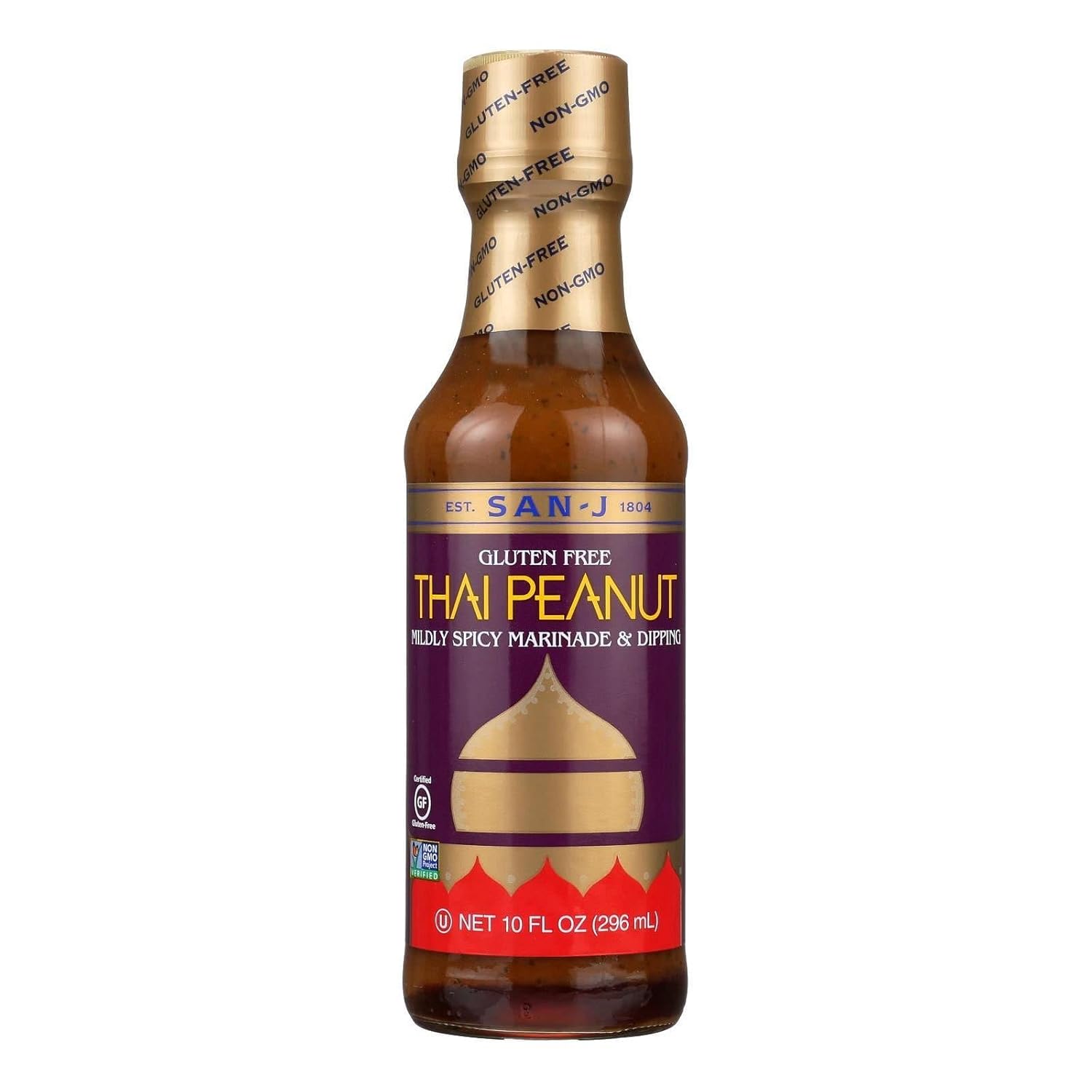 San-J Thai Peanut Sauce, 10-Ounce Bottles (Pack of 6) ( Value Bulk Multi-pack)30
