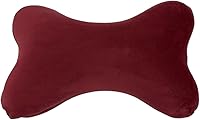 Vista 6 de Bookishbunny Almohada de cuello de viaje con forma de hueso de perro de espuma viscoelástica para automóvil, autobús y camión, comodidad para Negro