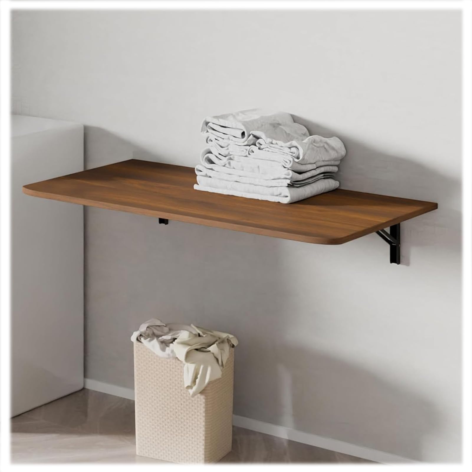 Mesa de Pared Plegable Flotante para Ordenador portátil, Mesa de Trabajo Plegable,60X40cm
