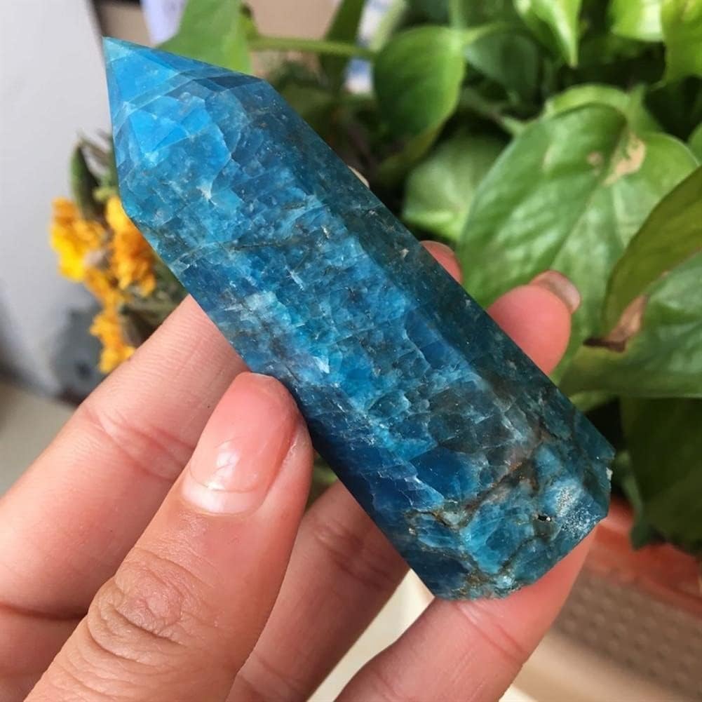 Natural Blue Apatite PointCrystal Stone Tower for Reiki Decorative NaturalReiki Decoration Room Decoration (Size : 5pcs)