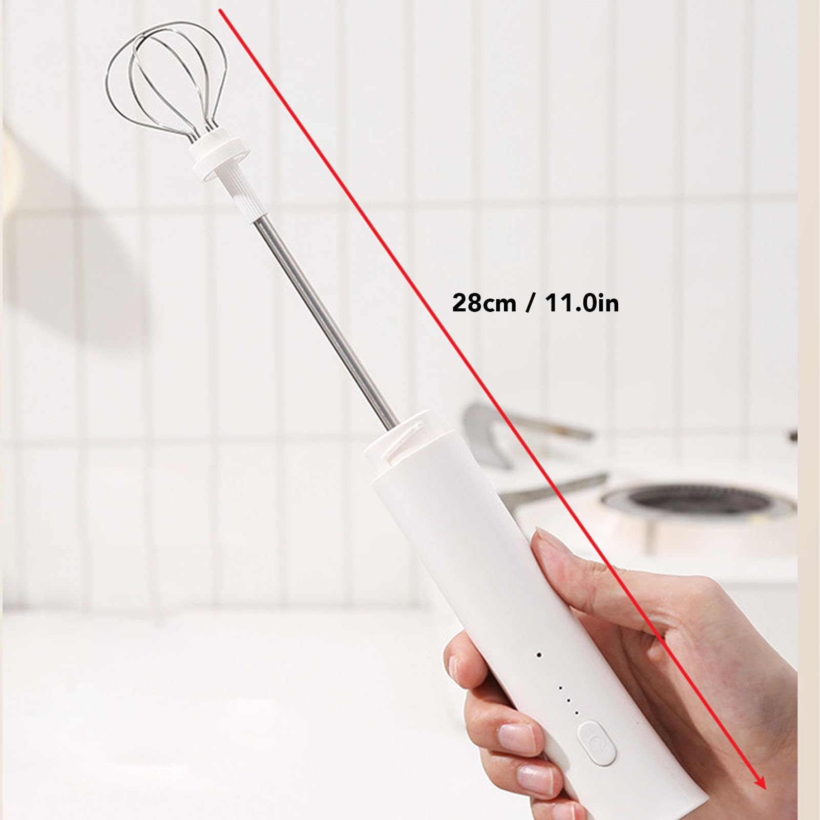 FROTHER Mélangeur à boisson portable 2 en 1, pratique pour nettoyer et stocker le mousseur à lait, avec 2 accessoires de fouet, machine à mousse électrique pour café, matcha, latte