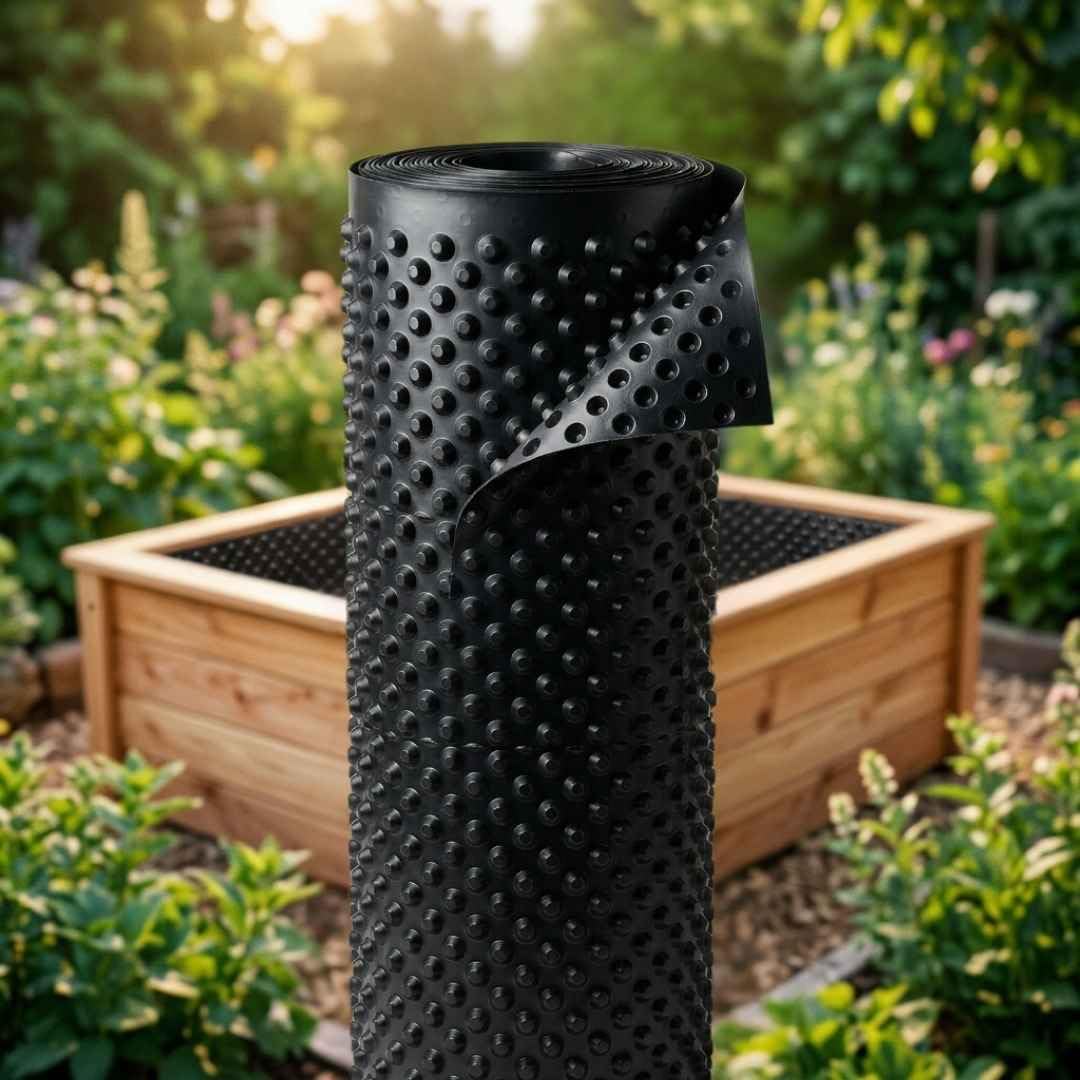 Florade Película corrugada de polietileno de alta densidad de 8 mm, protección de muros y bancales elevados, sin plastificantes, apta para alimentos, resistente a los rayos UV, 1 m de ancho