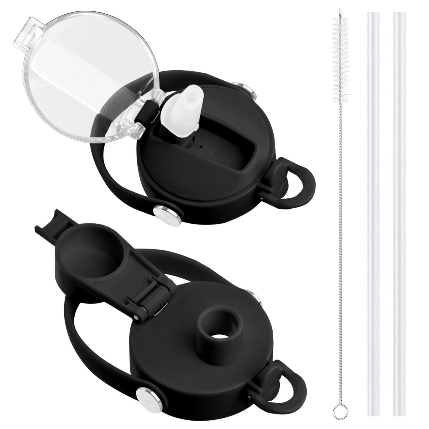 SENDESTAR Straw Lid for Hydroflask Wide Mouth Water Bottle with 12,16,18,20,24,32,40,64 oz, Auto Flip Straw Top Cap fit Most Wide Mouth Bottles,