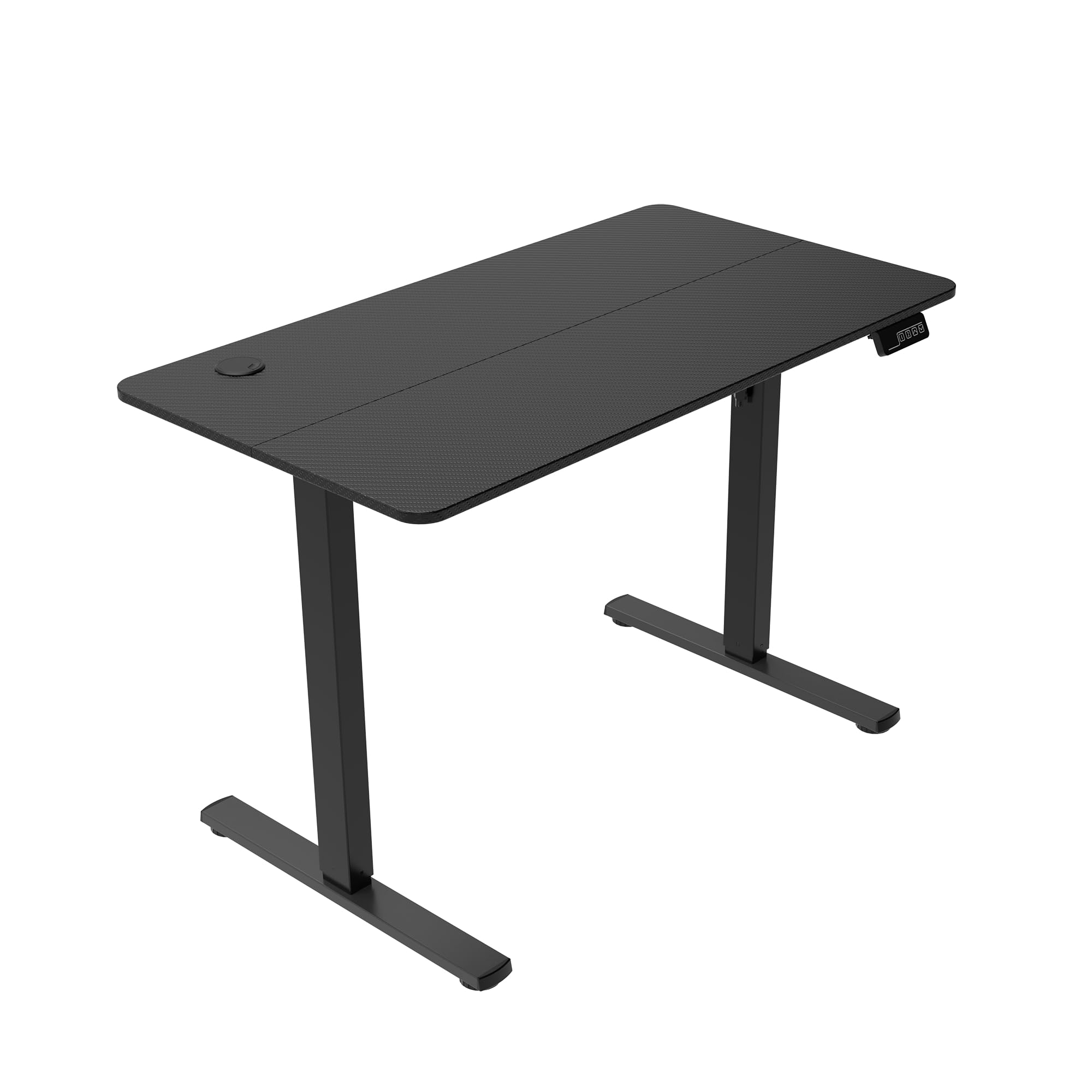 Mars Gaming MGD-​ERGOPRO, Mesa Ajuste Altura Eléctrico 73-​118cm, Superficie Ergonómica Fibra Carbono, Estructura Metálica, Soporte Auriculares y Gestión Cableado, Escritorio Regulable 110x60cm, Negro
