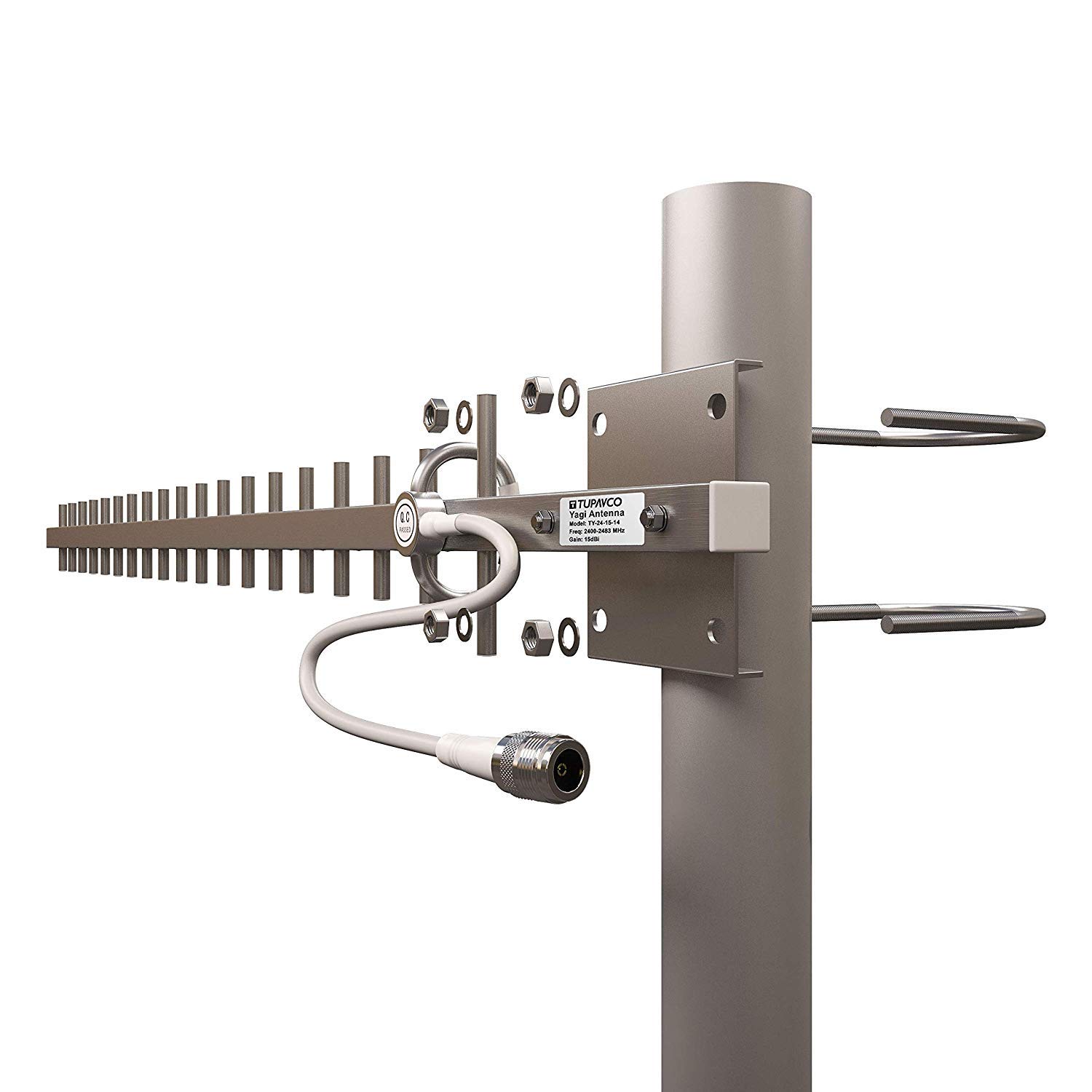 TP513 Yagi WiFi Antenne 2.4GHz 17dBi Angle H: 25 ° V: 24 extérieure directionnelle Rouge sans Fil