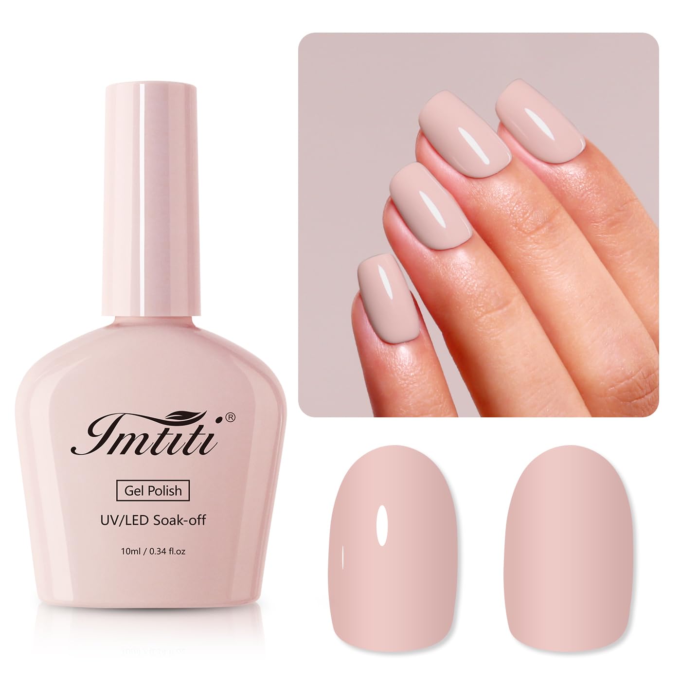 Imtiti Nackt UV Nagellack, 10ML Nackt UV Gel Nagellack Soak Off Led Gel Nail Polish Herbst Winter DIY Nagel Kunst Starter Maniküre Salon Gellack Kit