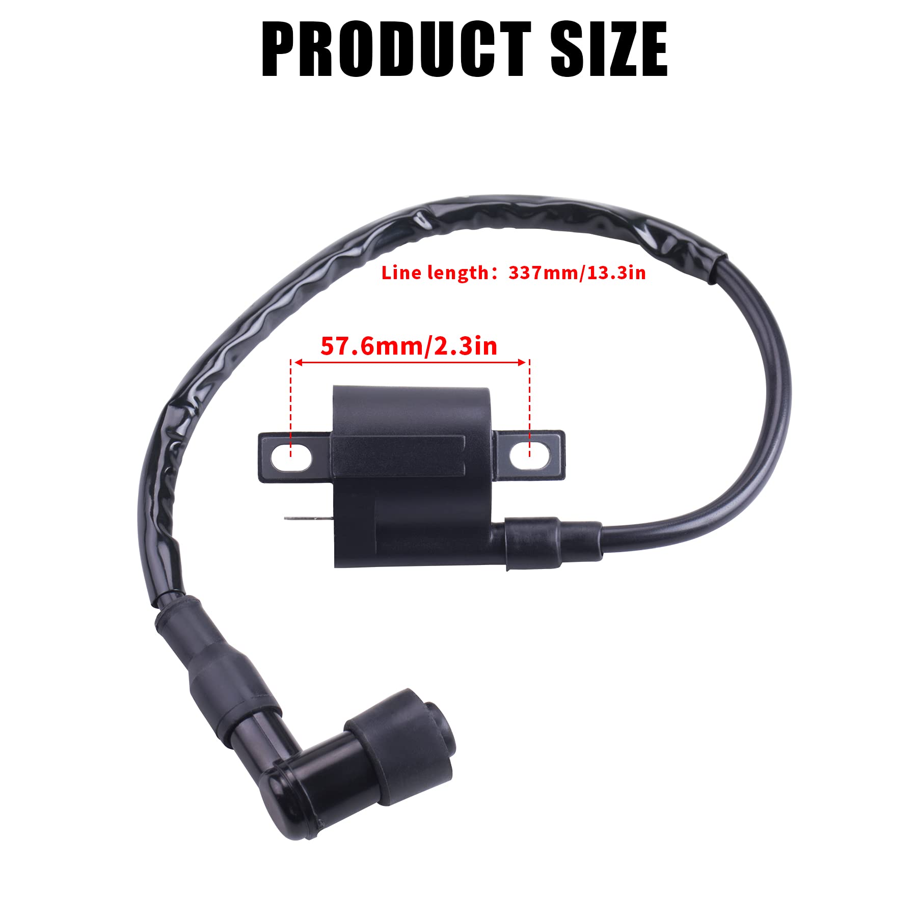 Bobine D'allumage Pour Moto Yamaha PW50/PW80 - Qualité Supérieure, Longueur Câble 450mm - 7
