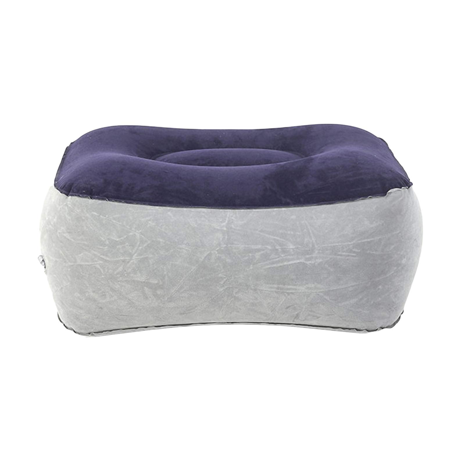 Foot Rest Pillow Travel Home Foot Cushion Leg Rest Support Reduce Swelling Improve Circulation Suitable for Home Couch Office Planes Business Trip Grey + Blue