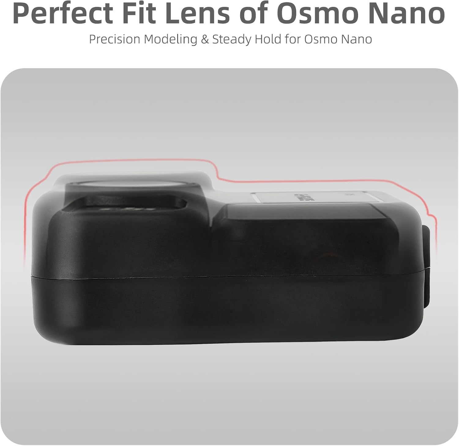 Travel Case for DJI Osmo Nano Accessories, Mini Hard Shell Osmo Nano Lens Screen Protective Cases, Compact, Portable, Waterproof, for Travel Outdoor Activities Storage, with Wrist Strap (Black)
