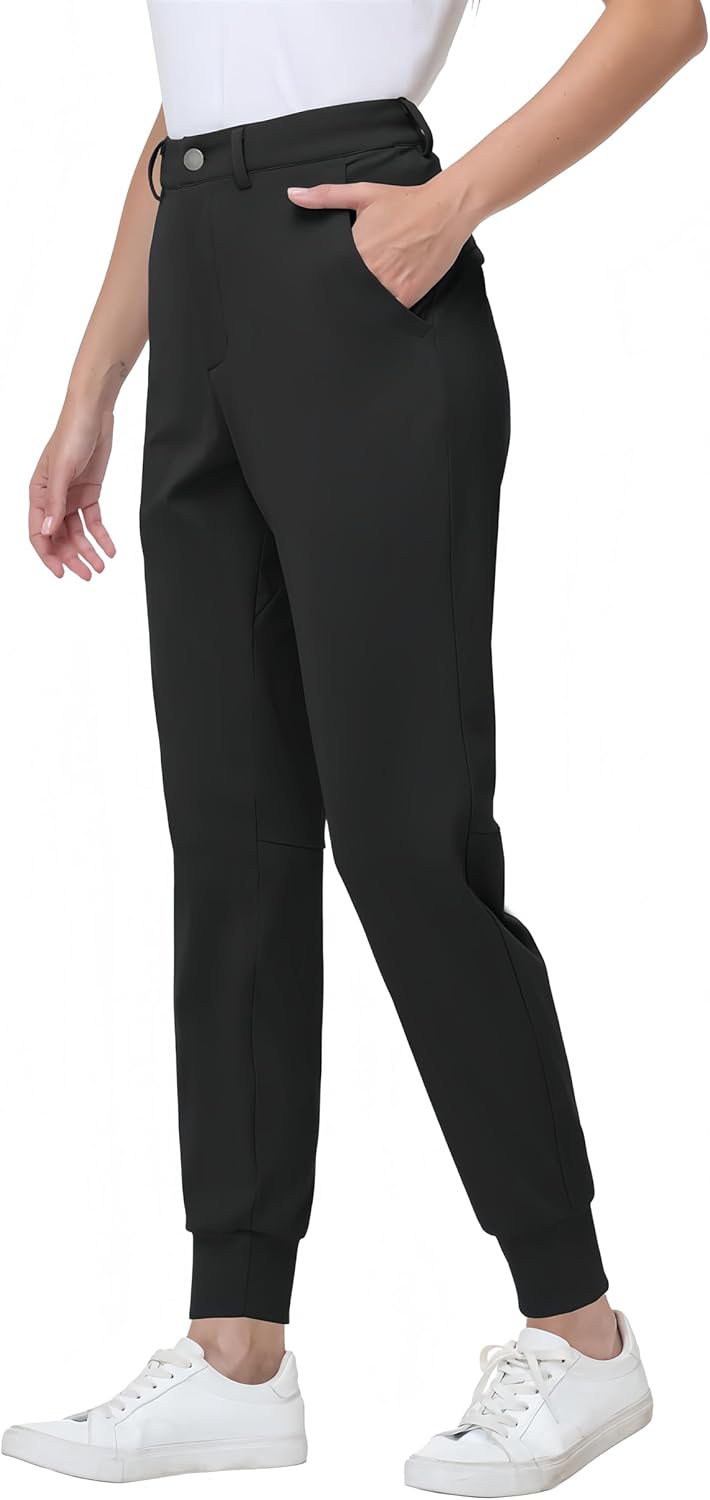 Women's Joggers Stretch Golf Pants High Waisted Casual Tapered Athletic Running Sweatpants - Image 6