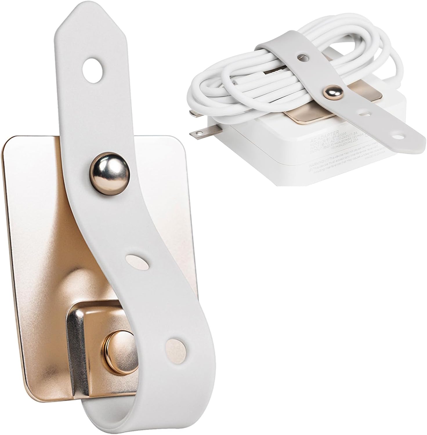 Earphone Cable Wrap Organizer Wired Ear Bud Case, Adjustable Cord Organizer Silicone Earbuds Holder Earphones Straps with Metel Buckle Cord Manager Cable Winder (White, Large) Earphone Cable Wrap Organizer Wired Ear Bud Case, Adjustable Cord Organizer Silicone Earbuds Holder Earphones Straps with Metel Buckle Cord Manager Cable Winder (White, Large)