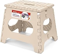 Vista 8 de ACSTEP Taburete Plegable para Adultos y Niños de 11 Pulgadas de Altura, Taburete de Plástico Ligero Plegable que Soporta hasta 300 libras, Taburete