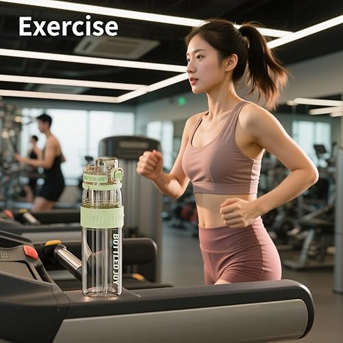 Miniatura 7 de BOTTLE JOY Botellas de agua de PPSU de 26 onzas, botella de doble boca para beber con succión y bebida, botella de agua deportiva reutilizable sin