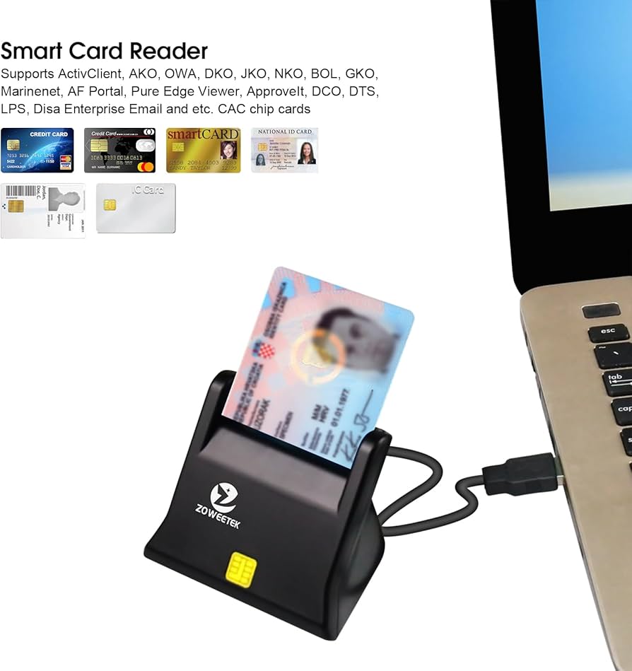 Amazon.com: ZOWEETEK CAC Reader, CAC Card Reader Military, DOD