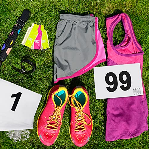 Echolife Running Bibs Competitor Number With Safety Pins, Tearproof Waterproof 5.9" X 7.9" For Marathon Races Events Sports Games (Number 1-100) #TOP6