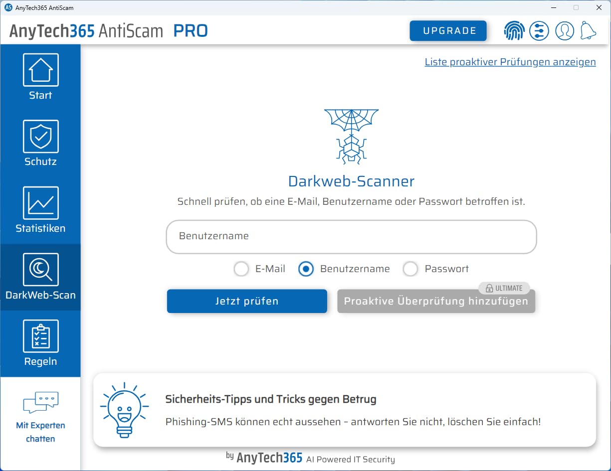AnyTech365 AntiScam Pro | Kompatibel mit Windows| 1Gerät | 1 Jahr | Setzen Sie sich vor Betrug zur Wehr | Aktivierungscode per E-Mail [software_key_card]