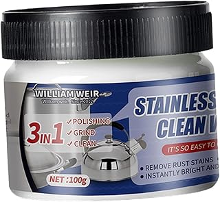 Metal Polish Cream, Scratch Remover and Cleaner, Stainless Steel Cleaning Wax Stain Removal, Multifunctional Rust Remover ...