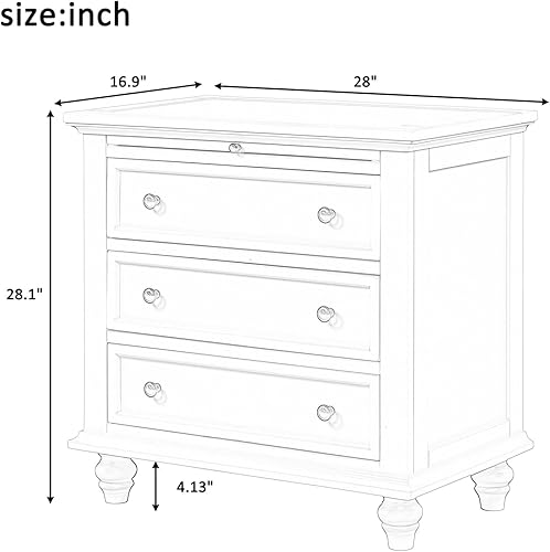 Miniatura 2 de Aparador de buffet de 28 pulgadas, armario decorativo con 3 cajones, gabinete de madera de almacenamiento con bandeja extraíble, mesa larga estrecha