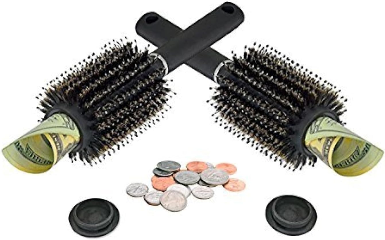 Lutema Hair Brush Secret Hidden Diversion Safe Money Jewelry Storage Home Security (2 Pack)