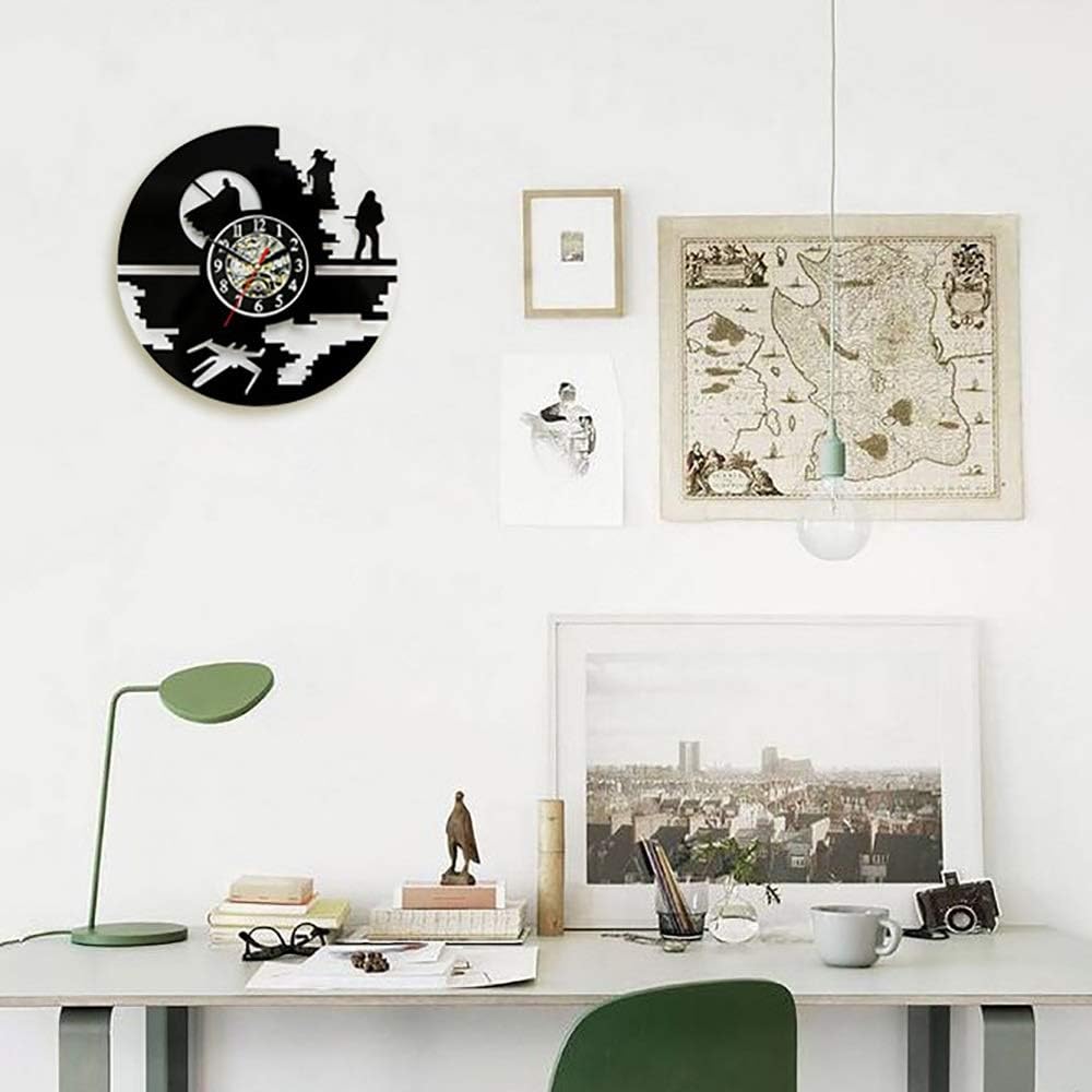 Wall Clock Creative Vinyl Record Wall Clock Mirror Minimalist Living Room Clock Retro Decorative Clock