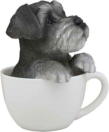 Miniatura 3 de Ebros - Figura decorativa de resina coleccionable con ojos de cristal de perros de pedigrí, mascotas y amigos, de 5.75 pulgadas de alto, color gris