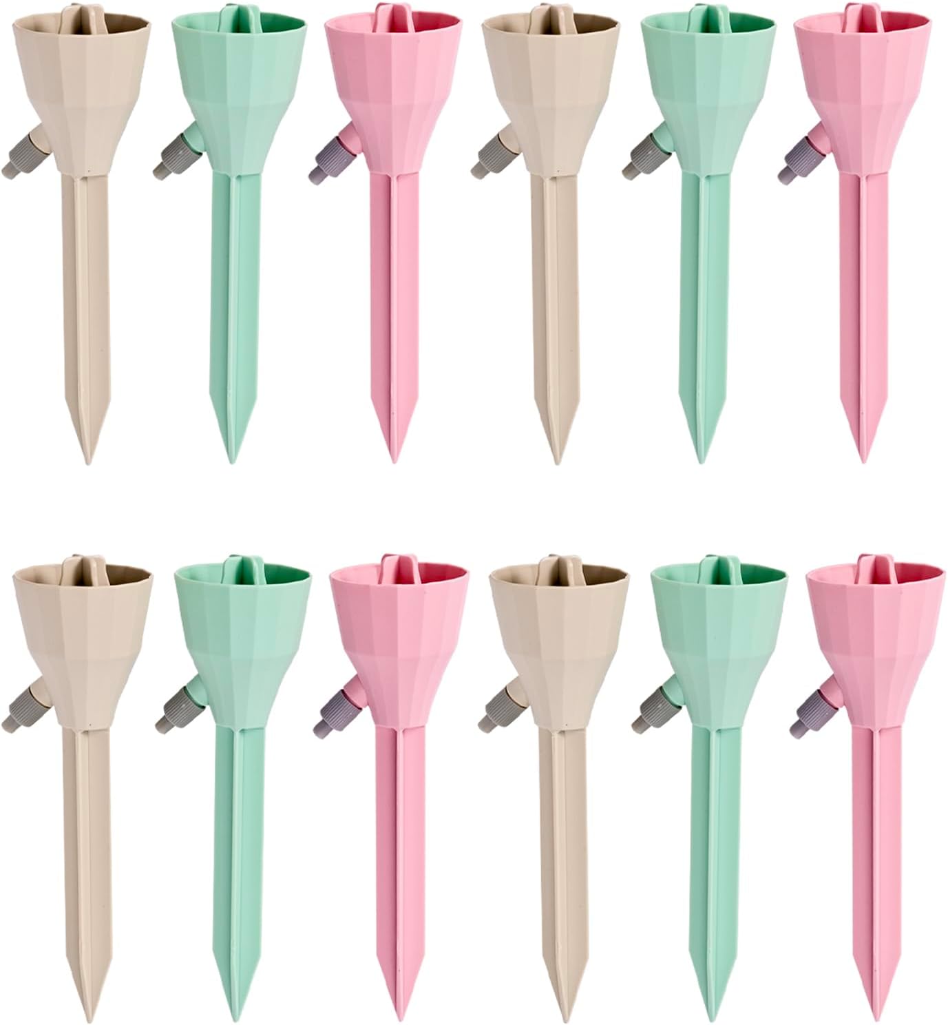 12-Pack Self-Watering Plant Spikes, 3rd Gen Adjustable Valve, Automatic Watering Devices for Indoor & Outdoor Garden Potted Plants, Vacation Plant Care, Easy to Use, No Tools Required