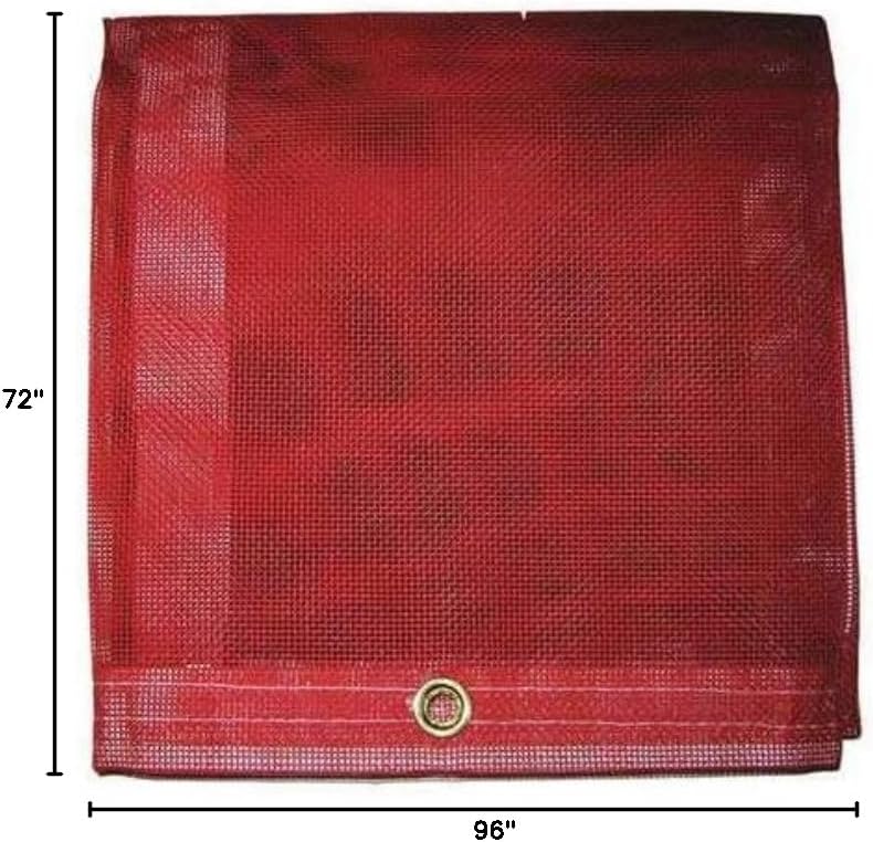 Mesh Tarp Red 6 x 8 ft Cut Size