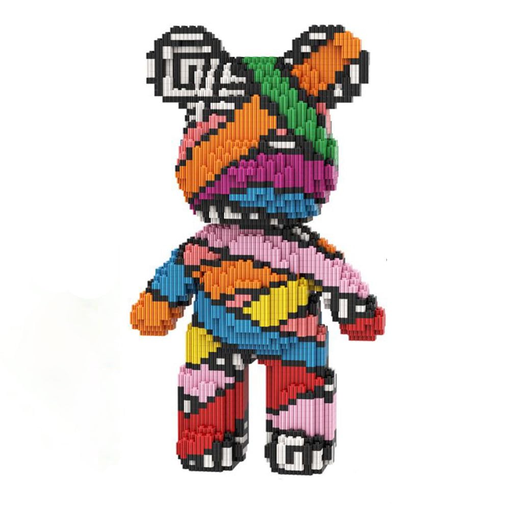 Neacole Building Blocks Set, 4500 Pieces, Medium Bear Design, Creative Construction Toy (ribbons bear)