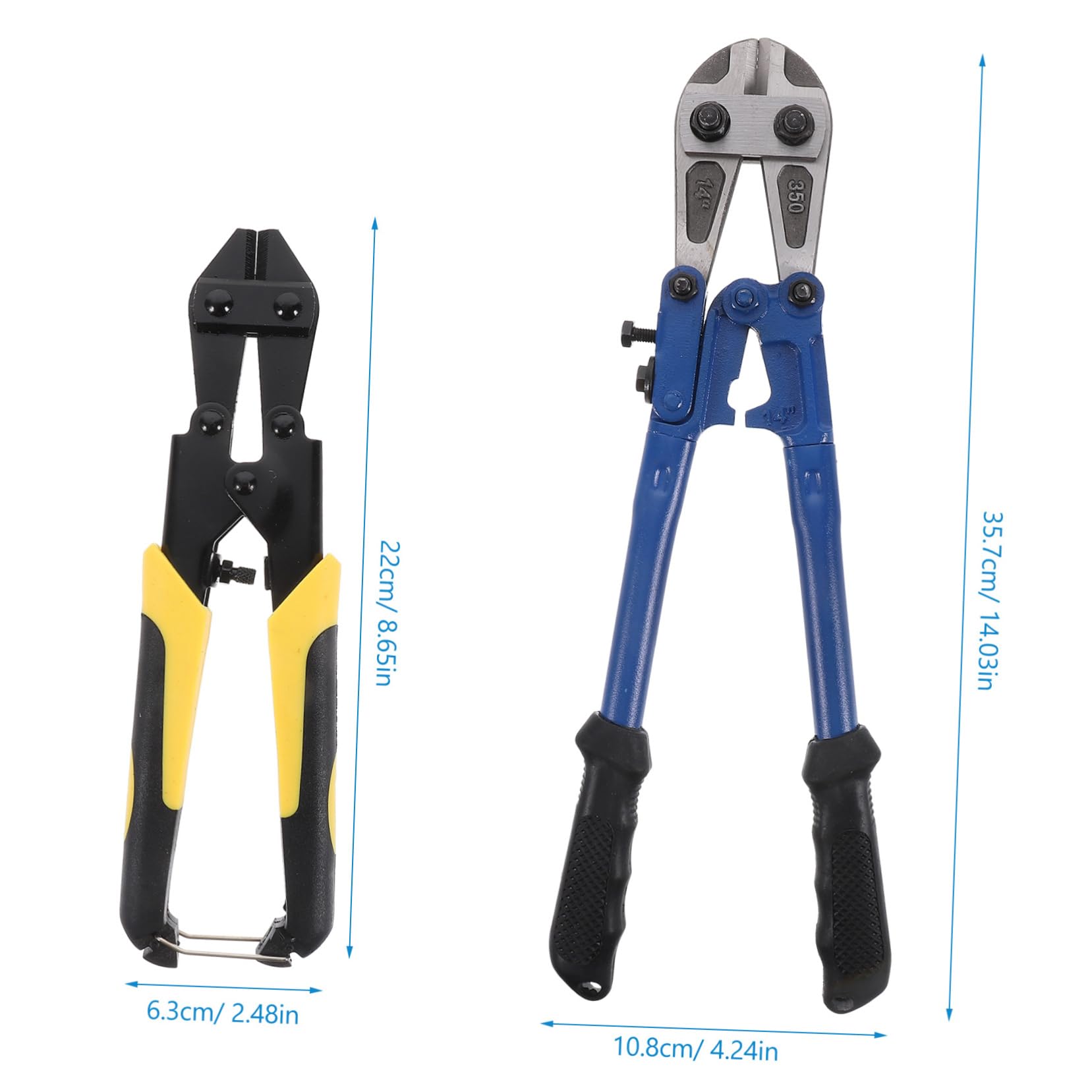 Cabilock 2Pcs Heavy Duty Bolt Cutter Ergonomic Cable Cutter for Wire Rebar and and Construction