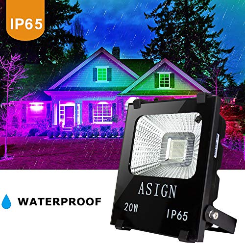 ASIGN-20W-RGB-LED-Flood-Lights-Indoor-Outdoor-Decoration-Light-Waterproof-Color-Changing-LED-Security-Light-with-Remote-Control-Dimmable-Wall-Washer-Lights-with-US-3-Plug