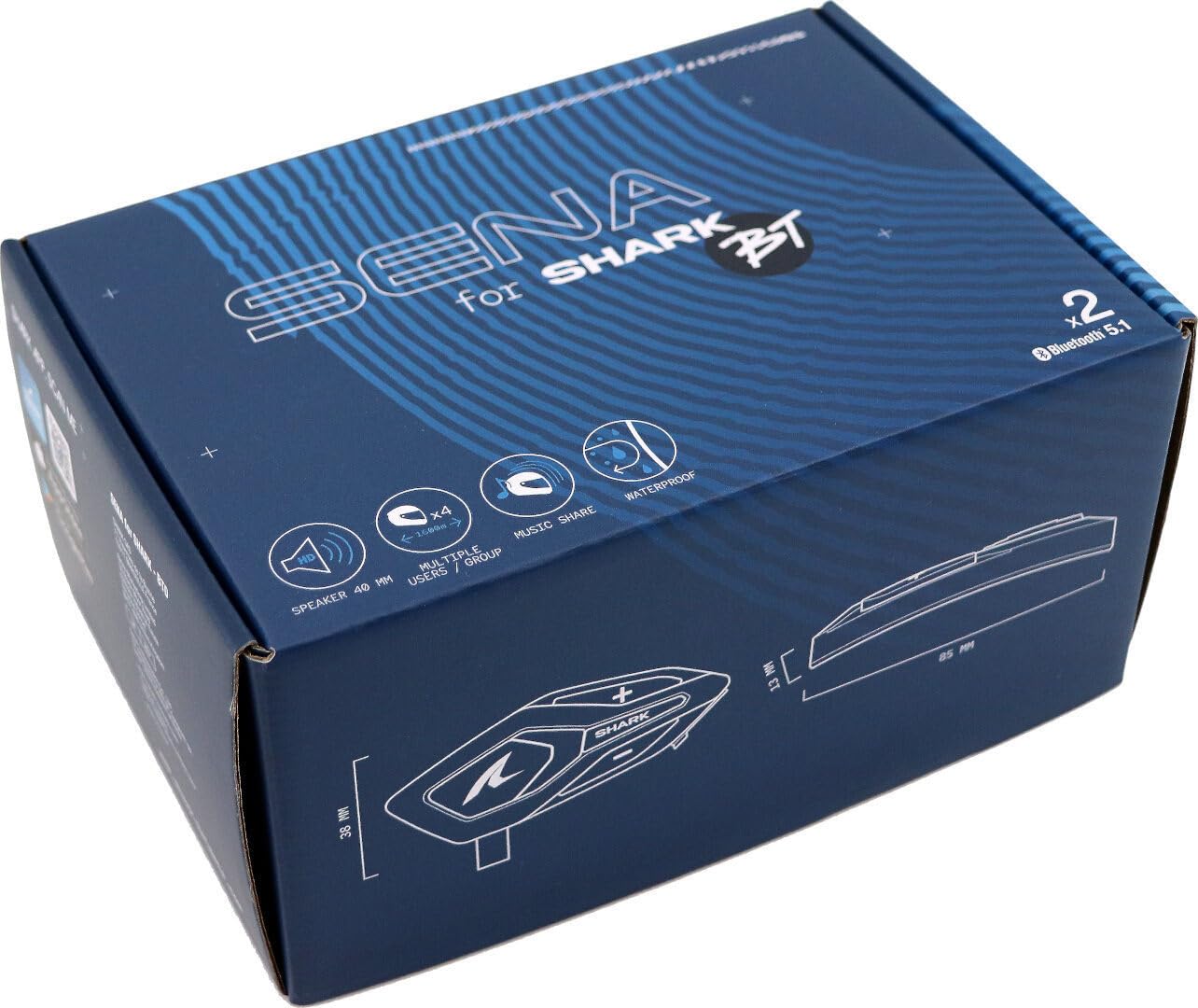 SHARK, Intercom Moto Bluetooth SENA for SHARK - BTD (Modèle DUO) Negro