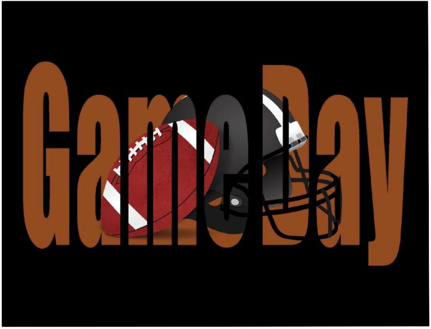 Game Day Football Printed Diamond 5D Painting Kits DIY Full Drill Crafts for Home Wall Decor 16x20 Inch Yellow Wood 50 * 40cm