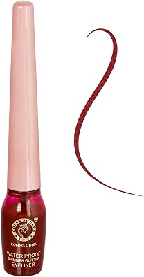 Queen Sky Eyes Shimmer Glitter Waterproof Eyeliner | Long Lasting Liquid Eyeliner with Precision Application | Highly Pigmented & Smudge Proof Eyeliner for Eye Makeup (Shade - 14, 5ml)