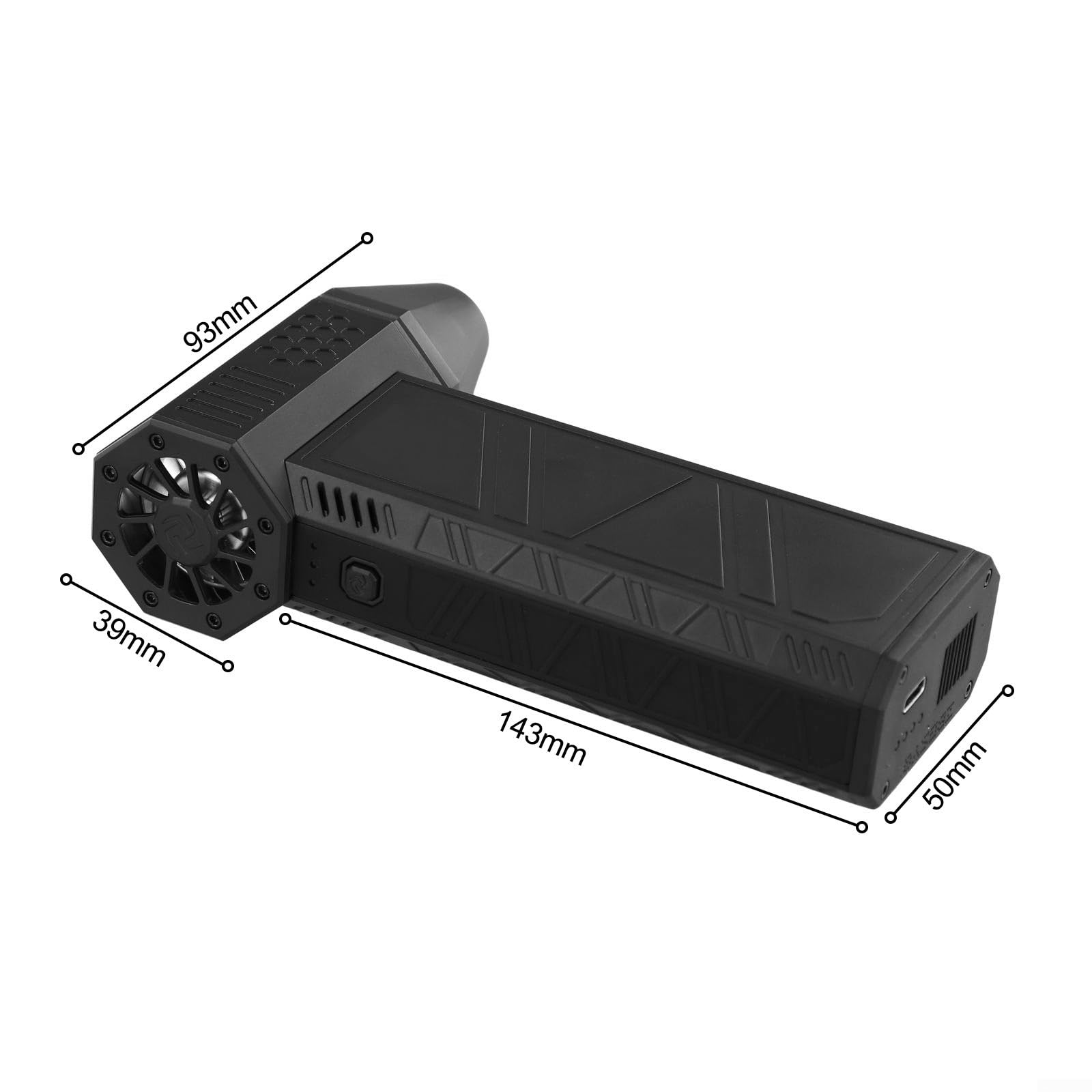 Per X3 per mini Turbo, motore brushless da 130000 giri/min, spolveratore d'aria senza fili da 3000 mAh con ricarica rapida a 3 velocità, tipo C per la pulizia del PC, avviamento a carbone, asciugatura
